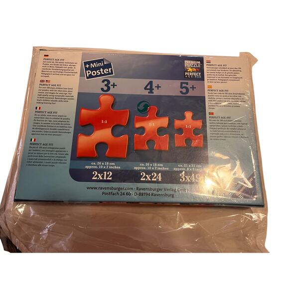 Puzzle of Puppy in a crate surrounded by flowers by Ravensburger Puzzle - Picture 2 of 2